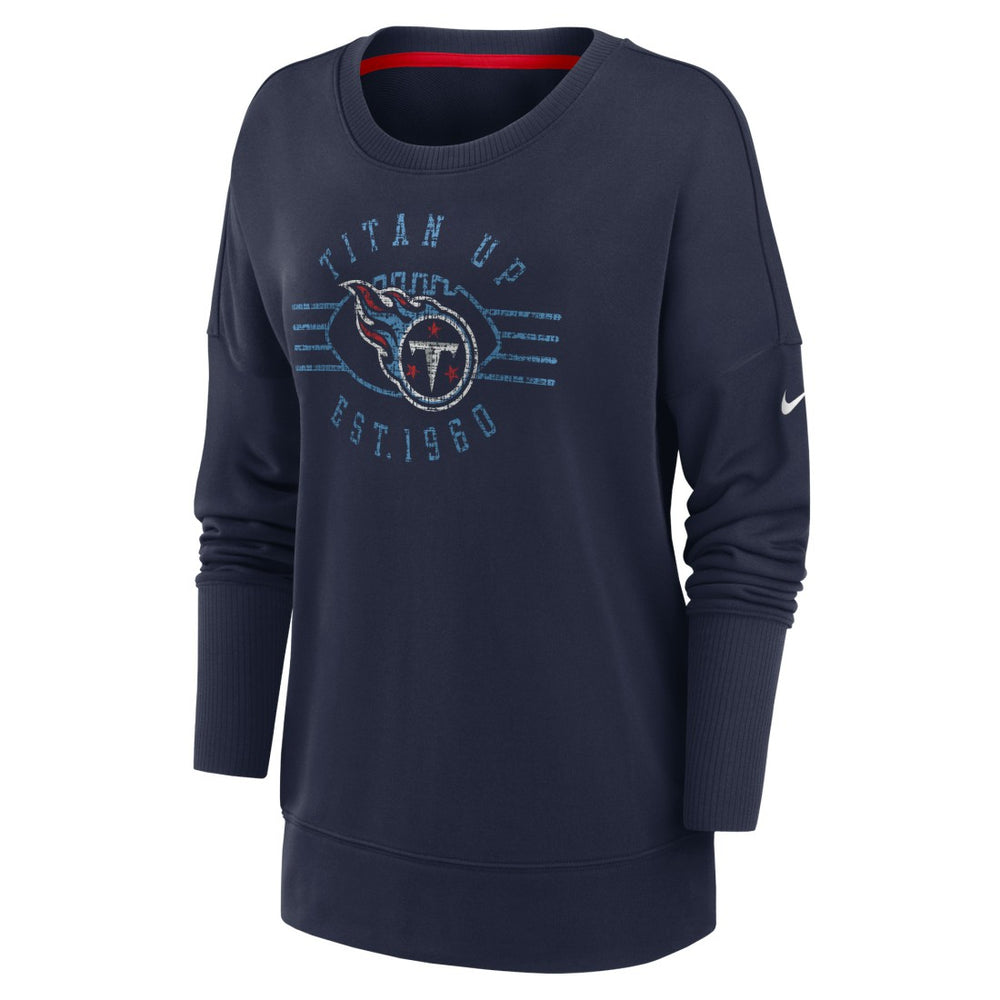 Tennessee Titans Women's Rewind Playback Icon Performance Pullover Sweatshirt | NFL US