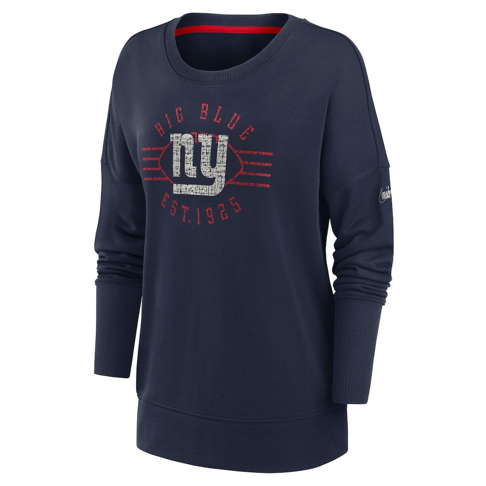 New York Giants Women's Rewind Playback Icon Performance Pullover Sweatshirt | NFL Hot