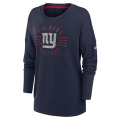 New York Giants Women's Rewind Playback Icon Performance Pullover Sweatshirt | NFL Hot