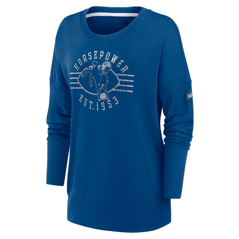 Indianapolis Colts Women's Rewind Playback Icon Performance Pullover Sweatshirt | NFL On sale