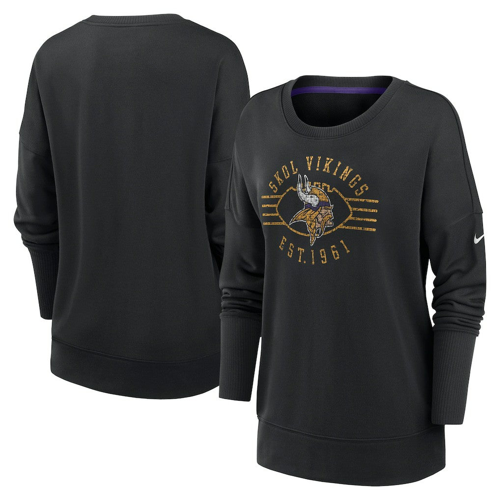 Minnesota Vikings Women's Rewind Playback Icon Performance Pullover Sweatshirt | NFL Near me
