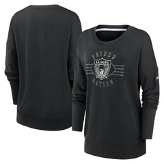 Las Vegas Raiders Women's Rewind Playback Icon Performance Pullover Sweatshirt | NFL New