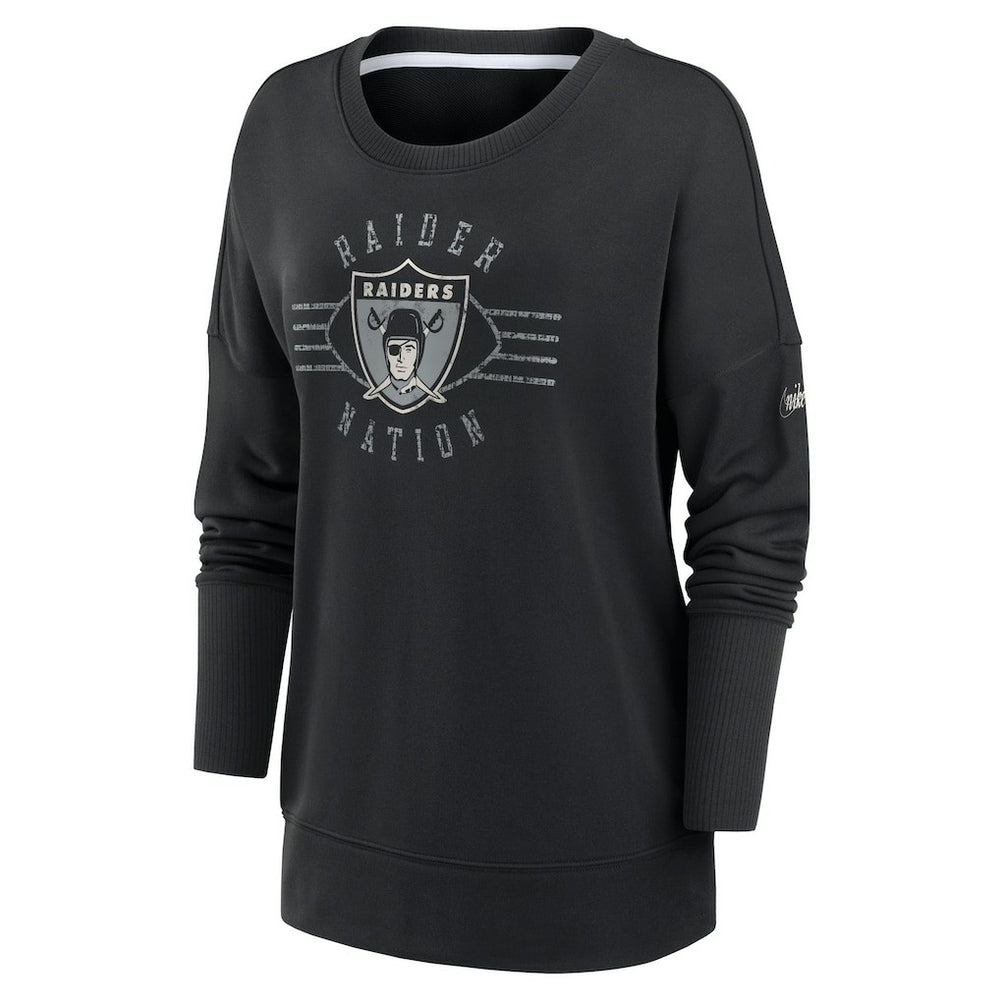 Las Vegas Raiders Women's Rewind Playback Icon Performance Pullover Sweatshirt | NFL New