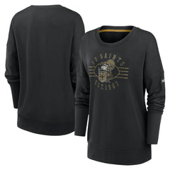 New Orleans Saints Women's Rewind Playback Icon Performance Pullover Sweatshirt | NFL Online