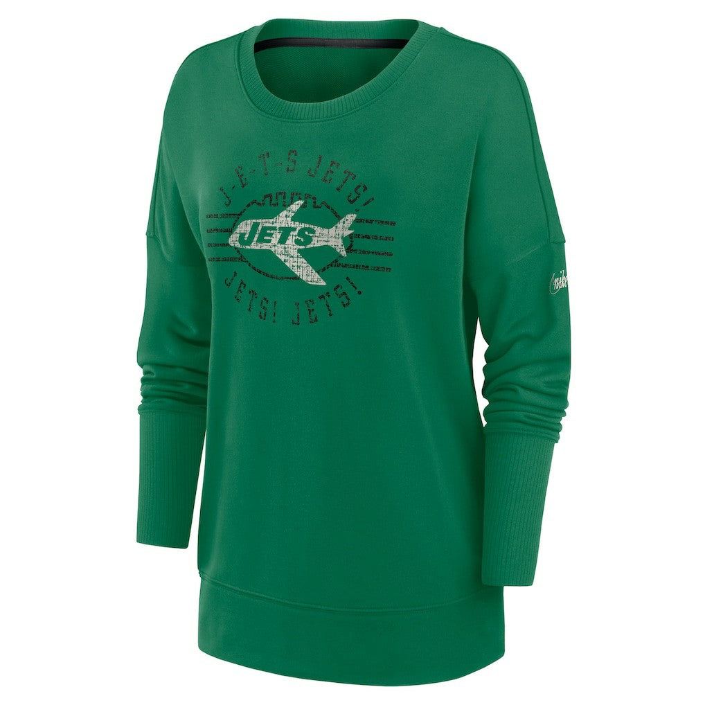 New York Jets Women's Rewind Playback Icon Performance Pullover Sweatshirt | NFL Hot