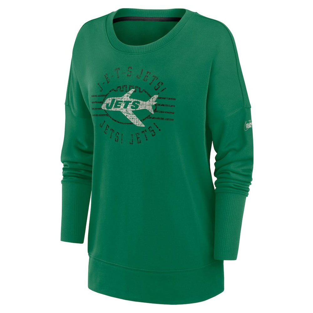 New York Jets Women's Rewind Playback Icon Performance Pullover Sweatshirt | NFL Hot