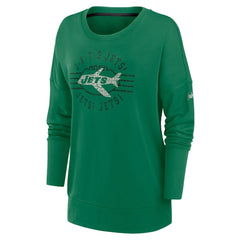 New York Jets Women's Rewind Playback Icon Performance Pullover Sweatshirt | NFL Hot