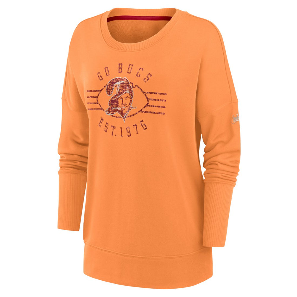 Tampa Bay Buccaneers Women's Rewind Playback Icon Performance Pullover Sweatshirt | NFL Online