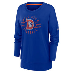 Denver Broncos Women's Rewind Playback Icon Performance Pullover Sweatshirt | NFL Sale