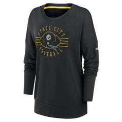 Pittsburgh Steelers Women's Rewind Playback Icon Performance Pullover Sweatshirt | NFL Discount