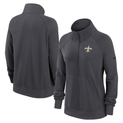 New Orleans Saints Women's Premium Raglan Performance Half-Zip Sweatshirt | NFL On sale