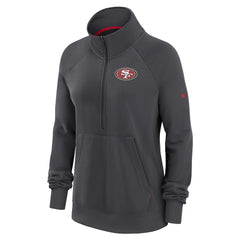 San Francisco 49ers Women's Premium Raglan Performance Half-Zip Sweatshirt | NFL Online