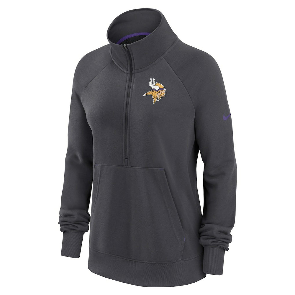 Minnesota Vikings Women's Premium Raglan Performance Half-Zip Sweatshirt | NFL Outlet