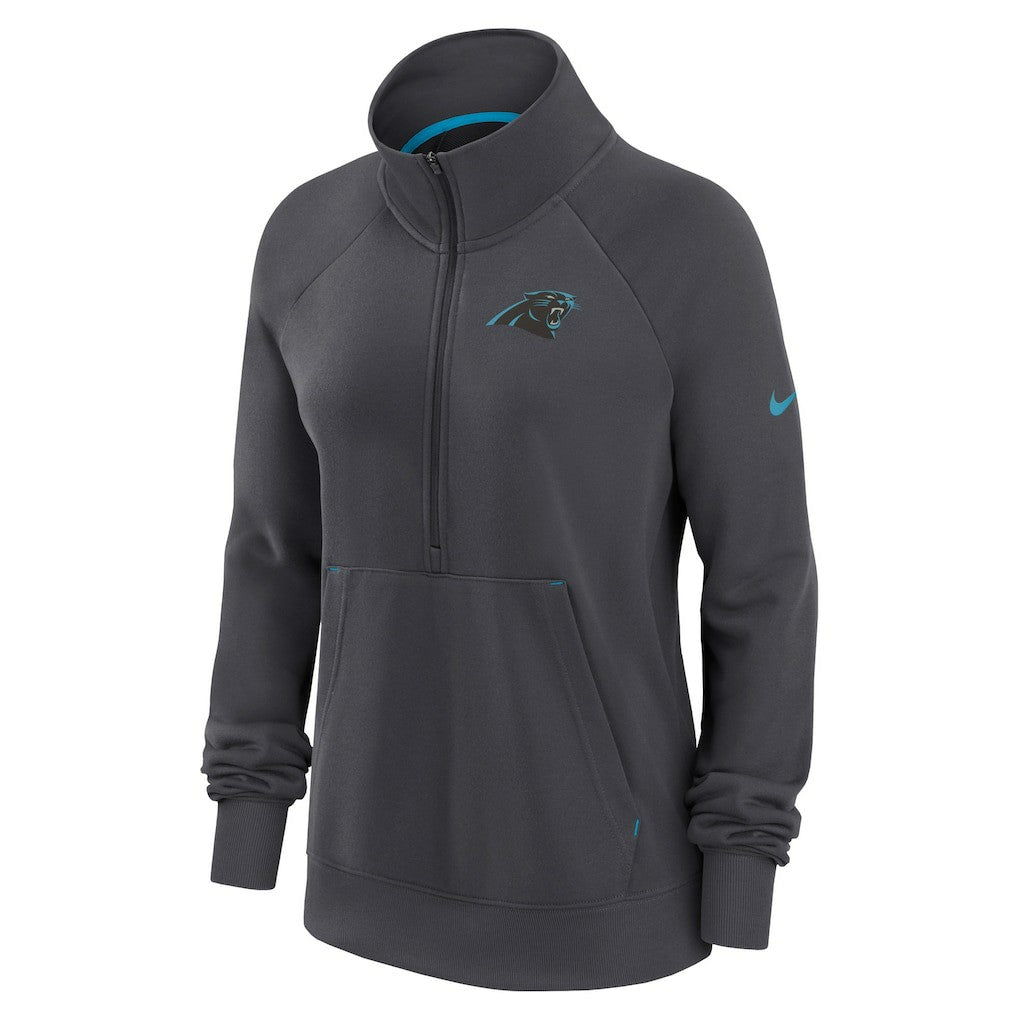 Carolina Panthers Women's Premium Raglan Performance Half-Zip Sweatshirt | NFL US