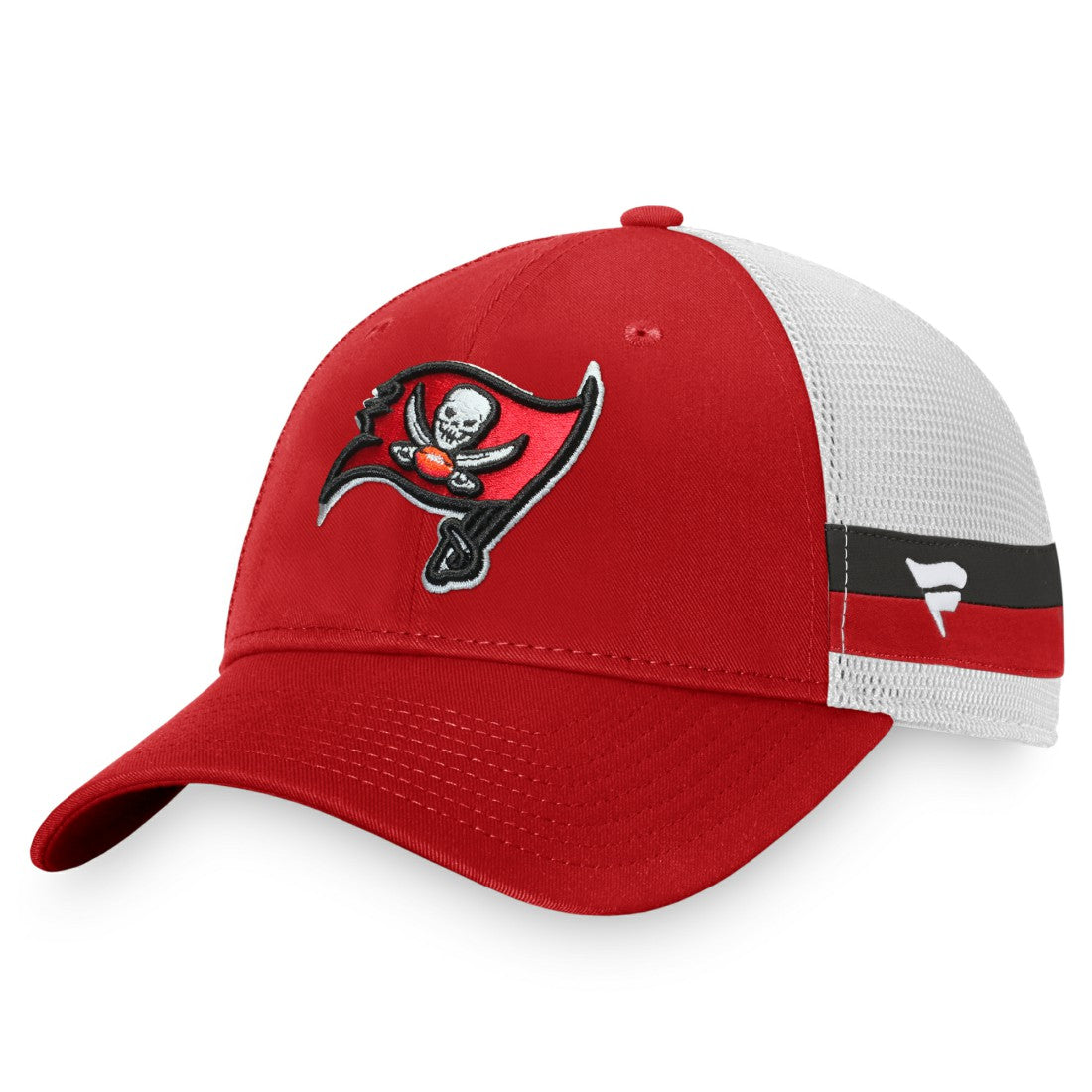 Tampa Bay Buccaneers Iconic Team Stripe Trucker Snapback Hat | NFL Discount