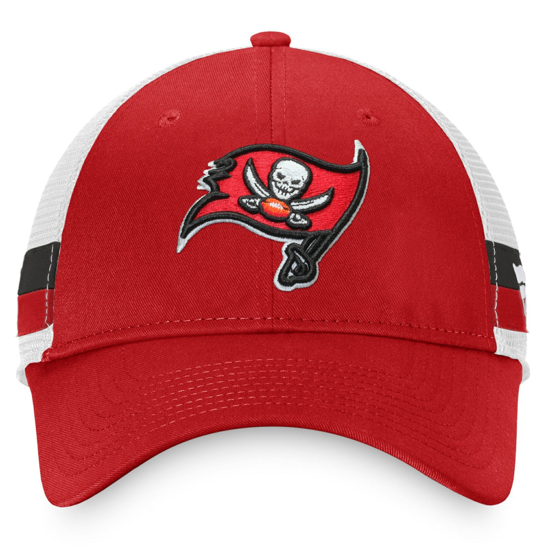 Tampa Bay Buccaneers Iconic Team Stripe Trucker Snapback Hat | NFL Discount