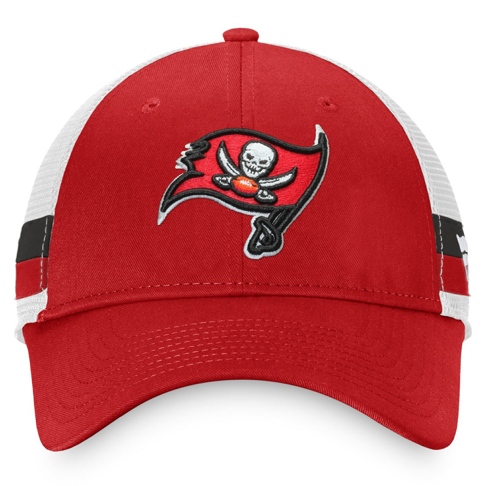 Tampa Bay Buccaneers Iconic Team Stripe Trucker Snapback Hat | NFL Discount