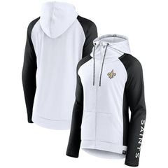 New Orleans Saints Women's End Around Lightweight Raglan Full-Zip Hoodie Jacket | NFL Online
