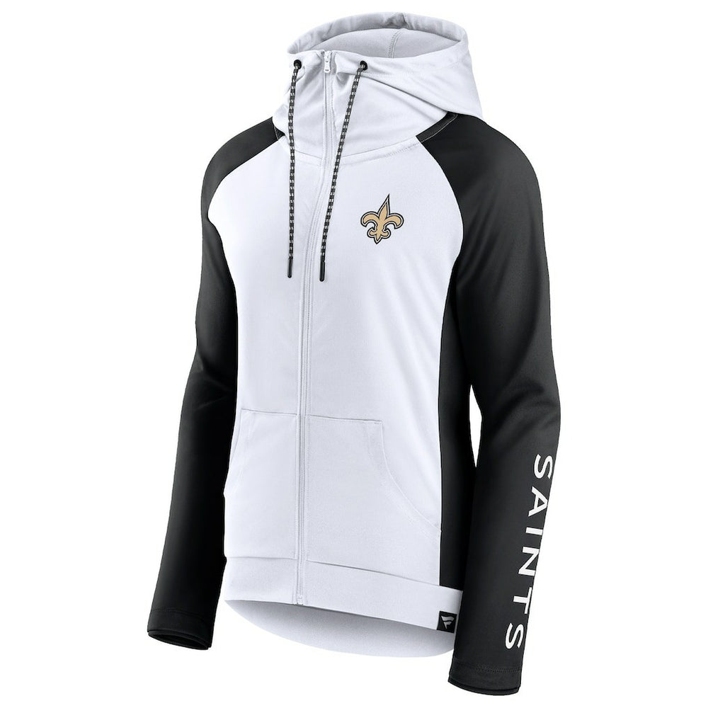 New Orleans Saints Women's End Around Lightweight Raglan Full-Zip Hoodie Jacket | NFL Online
