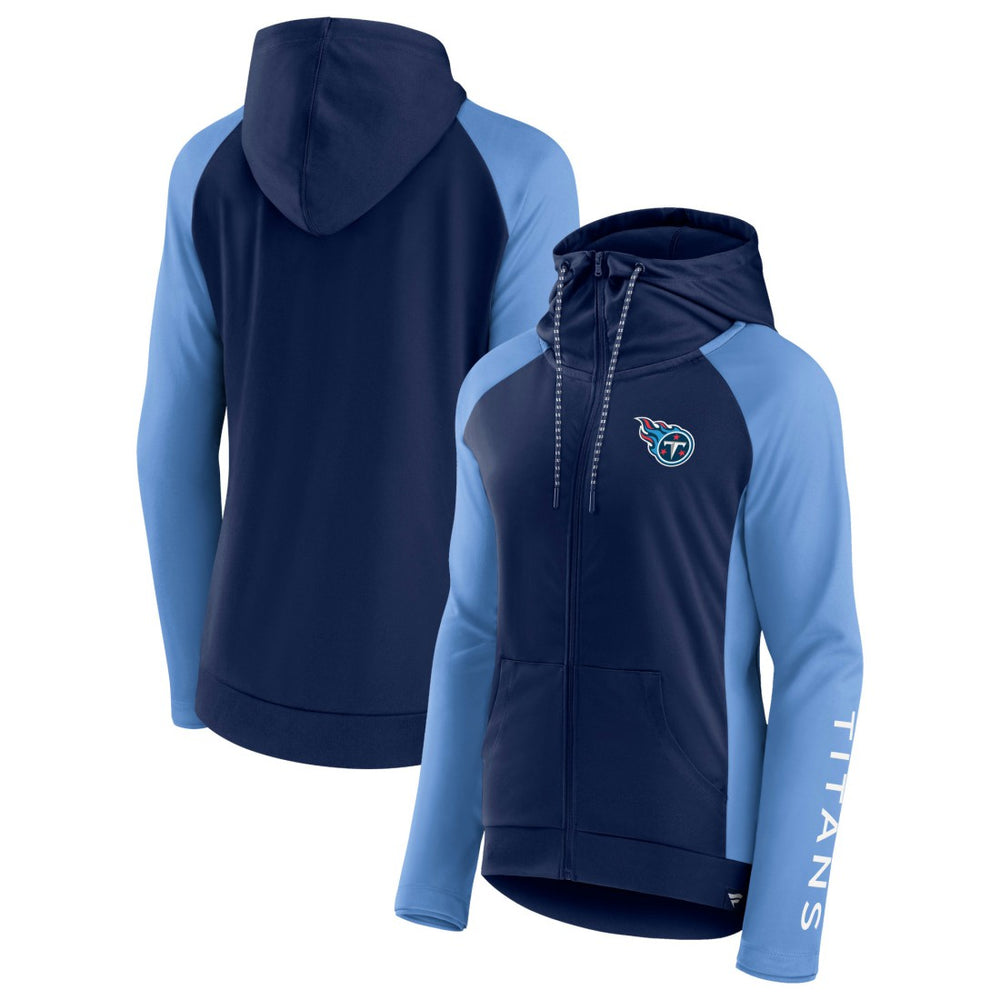 Tennessee Titans Women's End Around Lightweight Raglan Full-Zip Hoodie Jacket | NFL Online