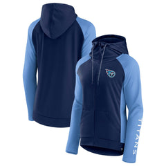 Tennessee Titans Women's End Around Lightweight Raglan Full-Zip Hoodie Jacket | NFL Online