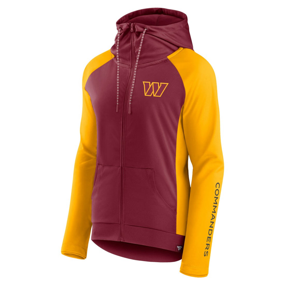 Washington Commanders Women's End Around Lightweight Raglan Full-Zip Hoodie Jacket | NFL New