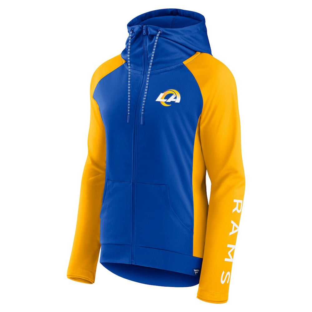 Los Angeles Rams Women's End Around Lightweight Raglan Full-Zip Hoodie Jacket | NFL US