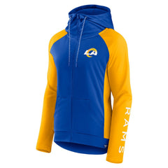 Los Angeles Rams Women's End Around Lightweight Raglan Full-Zip Hoodie Jacket | NFL US