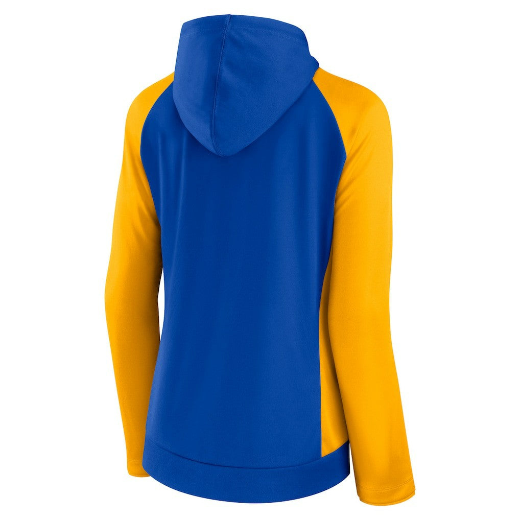 Los Angeles Rams Women's End Around Lightweight Raglan Full-Zip Hoodie Jacket | NFL US