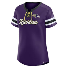 Baltimore Ravens Women's Original State Lace-Up T-Shirt | NFL Outlet