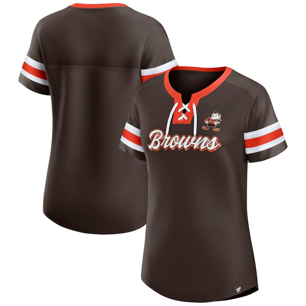 Cleveland Browns Women's Original State Lace-Up T-Shirt | NFL Online