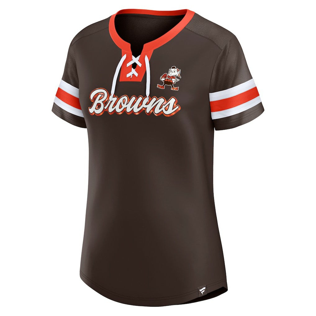 Cleveland Browns Women's Original State Lace-Up T-Shirt | NFL Online