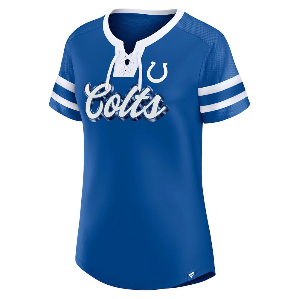 Indianapolis Colts Women's Original State Lace-Up T-Shirt | NFL New