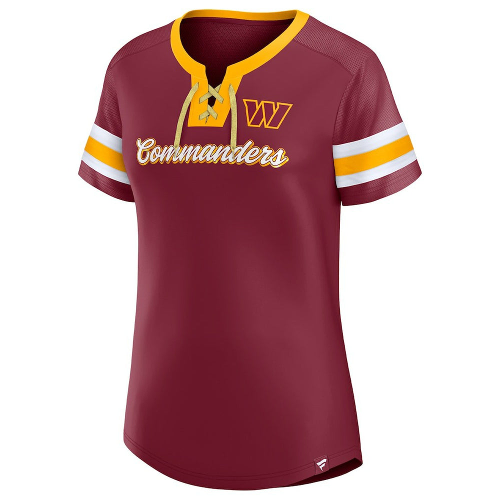 Washington Commanders Women's Original State Lace-Up T-Shirt | NFL Hot