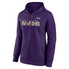 Baltimore Ravens Women's Iconic Cotton Fleece Checklist Pullover Hoodie | NFL On sale