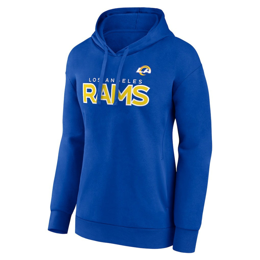 Los Angeles Rams Women's Iconic Cotton Fleece Checklist Pullover Hoodie | NFL Online