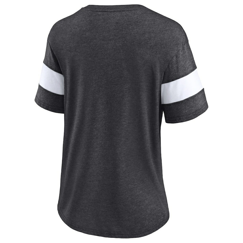 New Orleans Saints Women's Distressed Team Tri-Blend V-Neck T-Shirt | NFL US