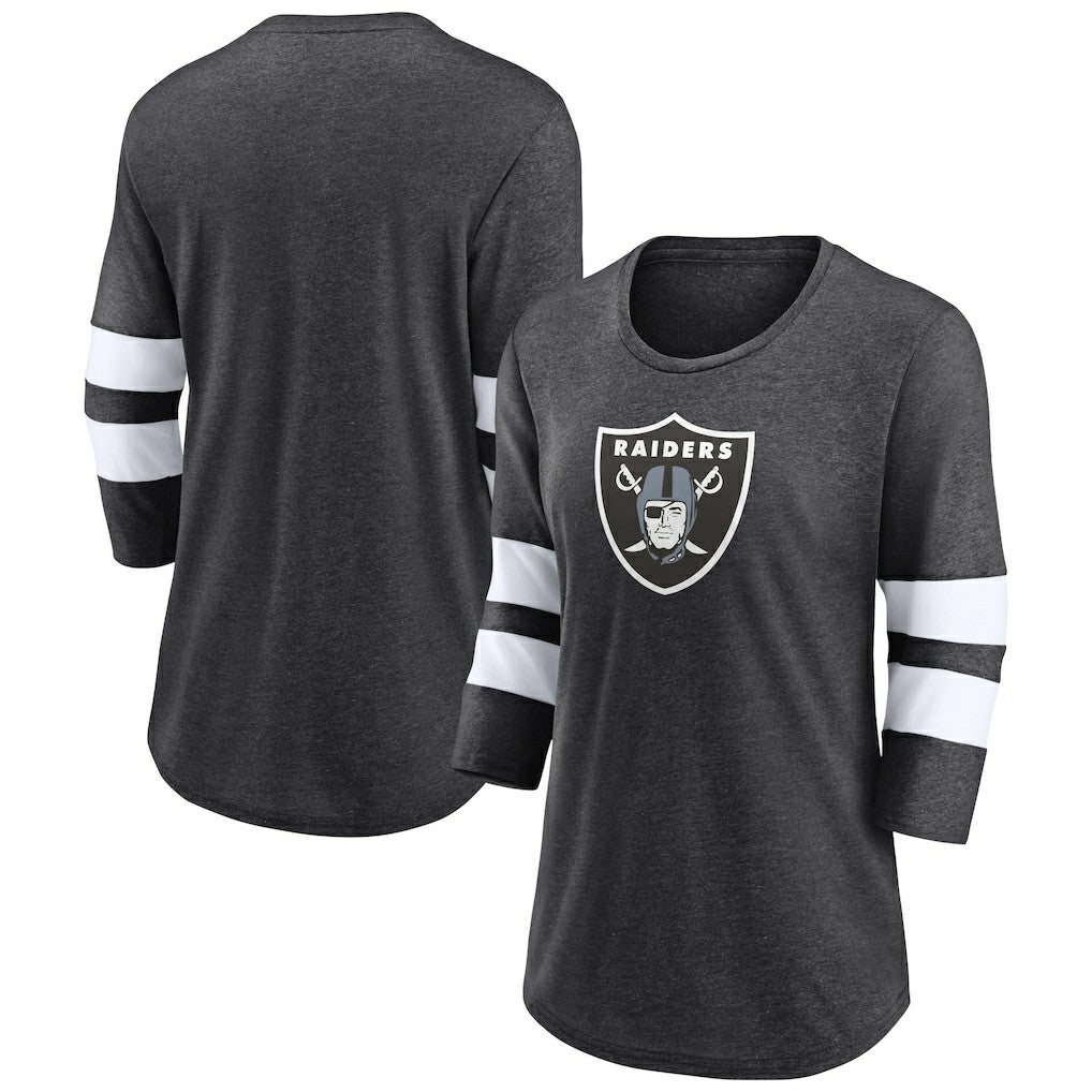 Las Vegas Raiders Women's Primary Logo 3/4 Sleeve Scoop Neck T-Shirt | NFL On sale