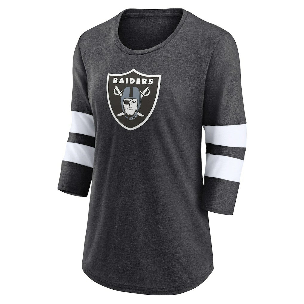 Las Vegas Raiders Women's Primary Logo 3/4 Sleeve Scoop Neck T-Shirt | NFL On sale