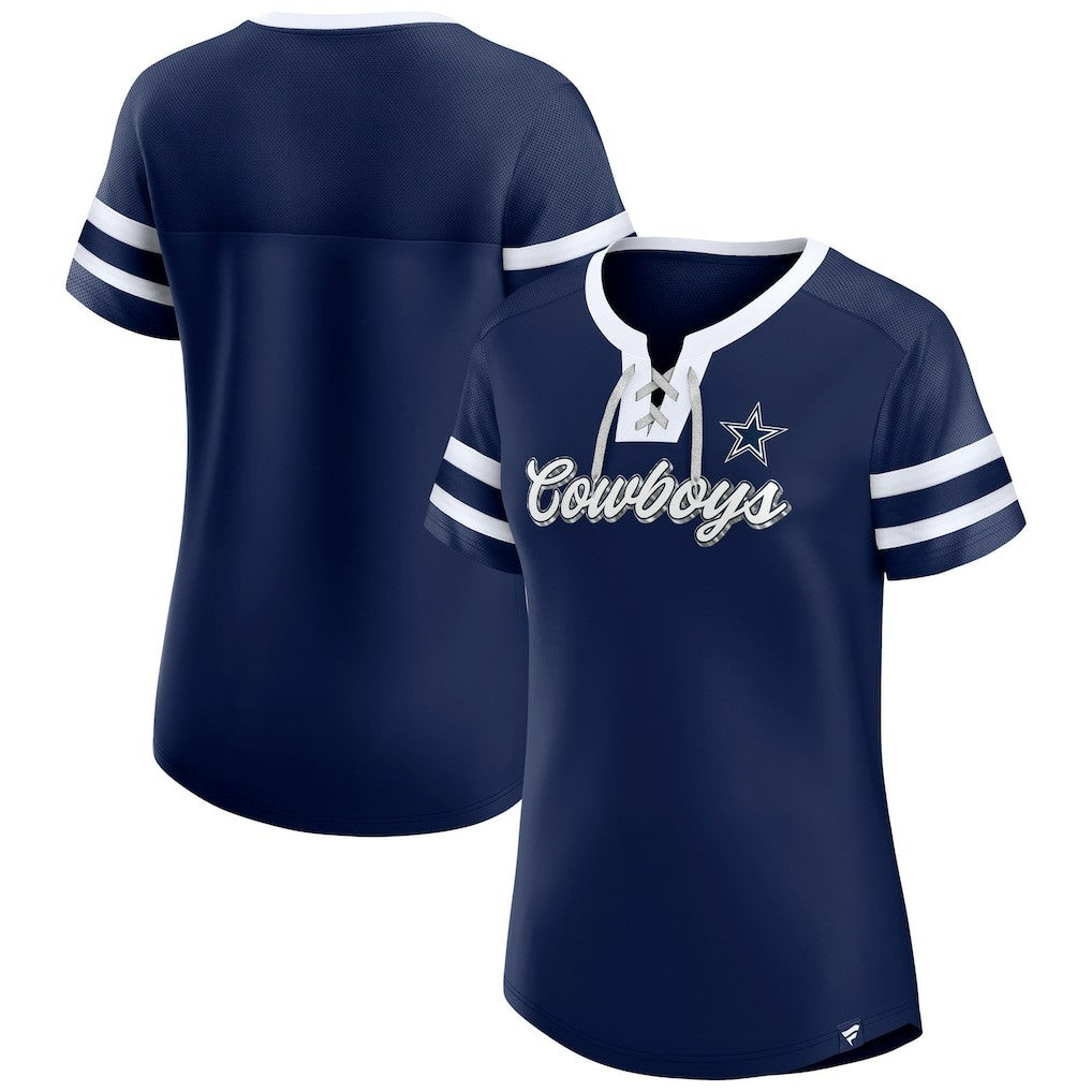 Dallas Cowboys Women's Original State Lace-Up T-Shirt | NFL New