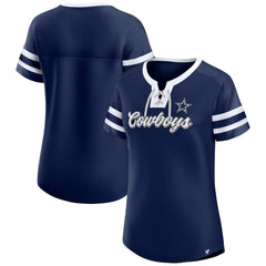 Dallas Cowboys Women's Original State Lace-Up T-Shirt | NFL New