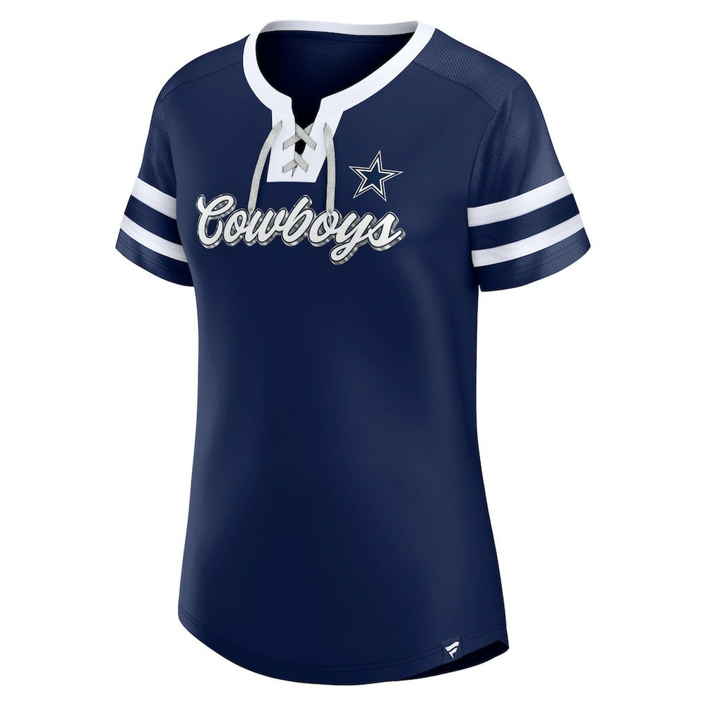 Dallas Cowboys Women's Original State Lace-Up T-Shirt | NFL New
