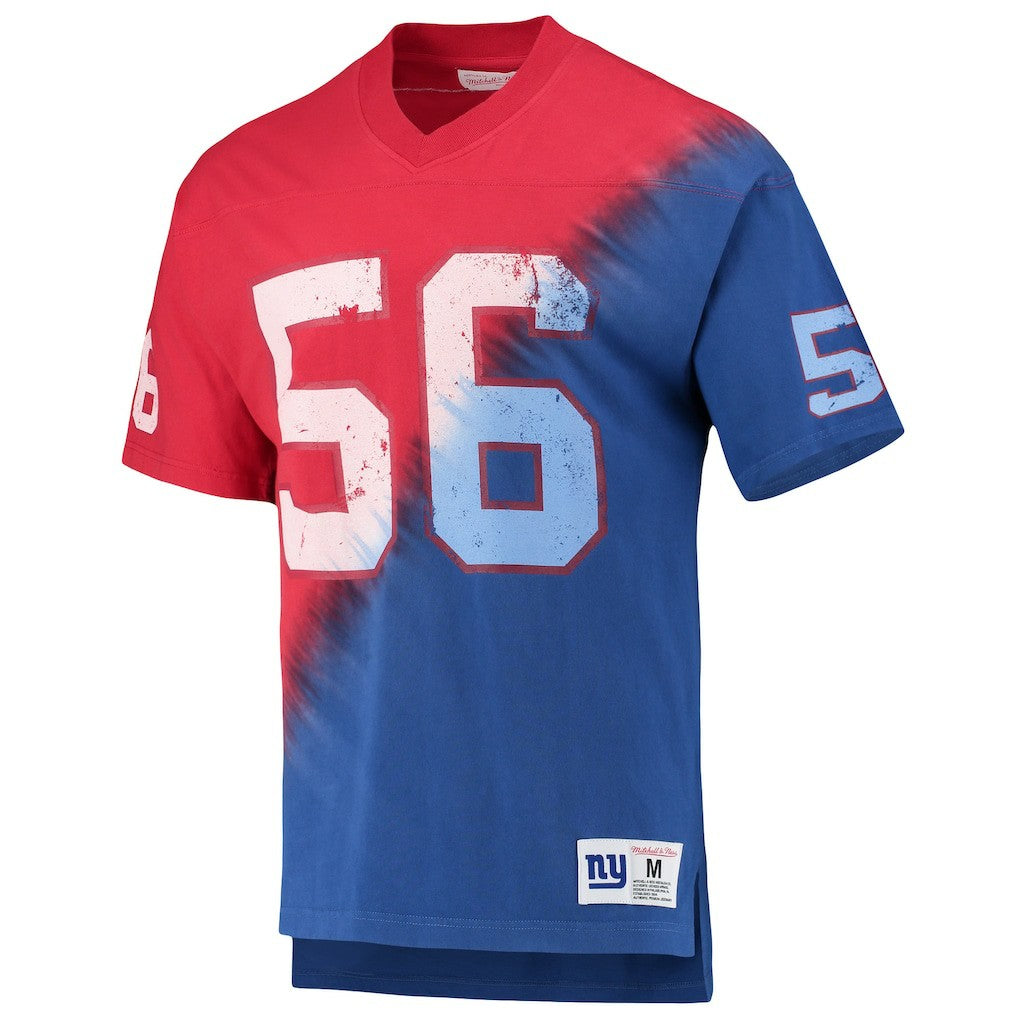 New York Giants Lawrence Taylor  Retired Player Name & Number Diagonal Tie-Dye V-Neck T-Shirt | NFL Discount