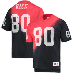 San Francisco 49ers Jerry Rice  Retired Player Name & Number Diagonal Tie-Dye V-Neck T-Shirt | NFL Online