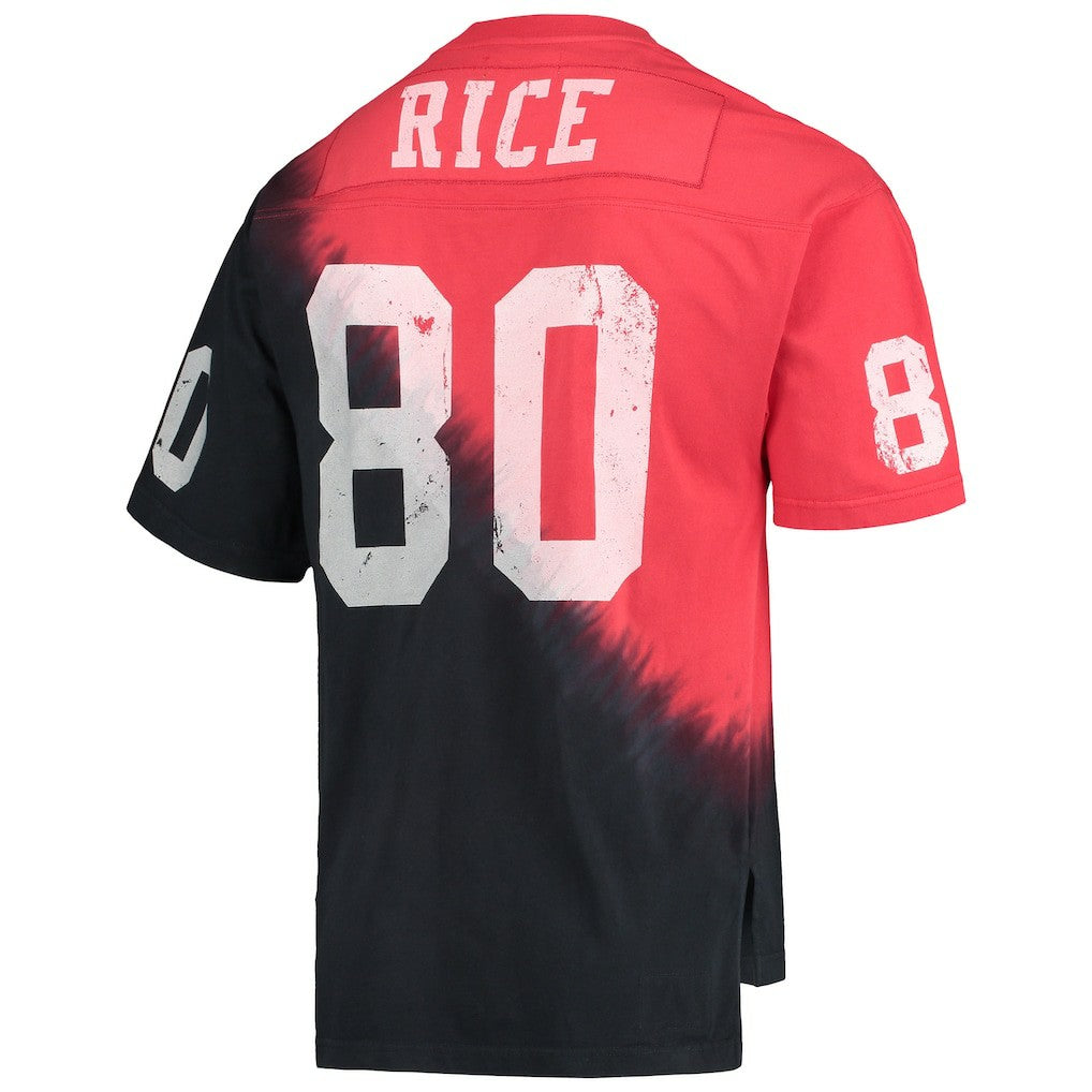 San Francisco 49ers Jerry Rice  Retired Player Name & Number Diagonal Tie-Dye V-Neck T-Shirt | NFL Online