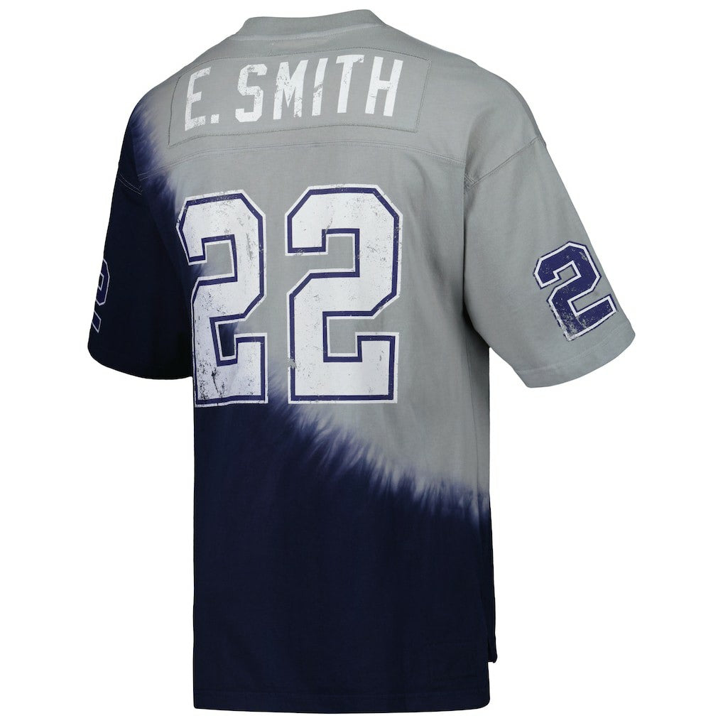 Dallas Cowboys Emmitt Smith  Retired Player Name & Number Diagonal Tie-Dye V-Neck T-Shirt | NFL New