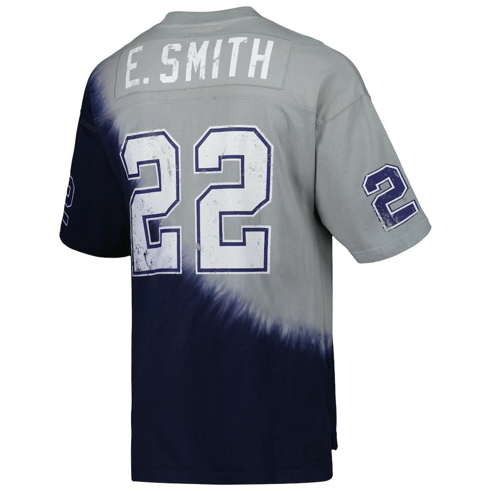 Dallas Cowboys Emmitt Smith  Retired Player Name & Number Diagonal Tie-Dye V-Neck T-Shirt | NFL New