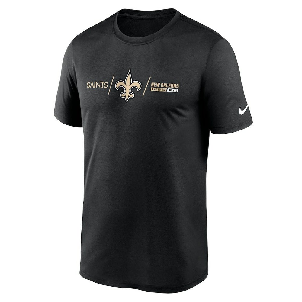New Orleans Saints Horizontal Lockup Legend Performance T-Shirt | NFL Hot