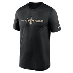 New Orleans Saints Horizontal Lockup Legend Performance T-Shirt | NFL Hot
