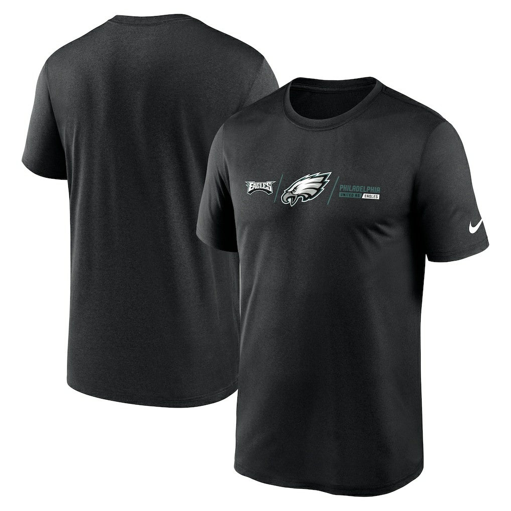 Philadelphia Eagles Horizontal Lockup Legend T-Shirt | NFL Hot